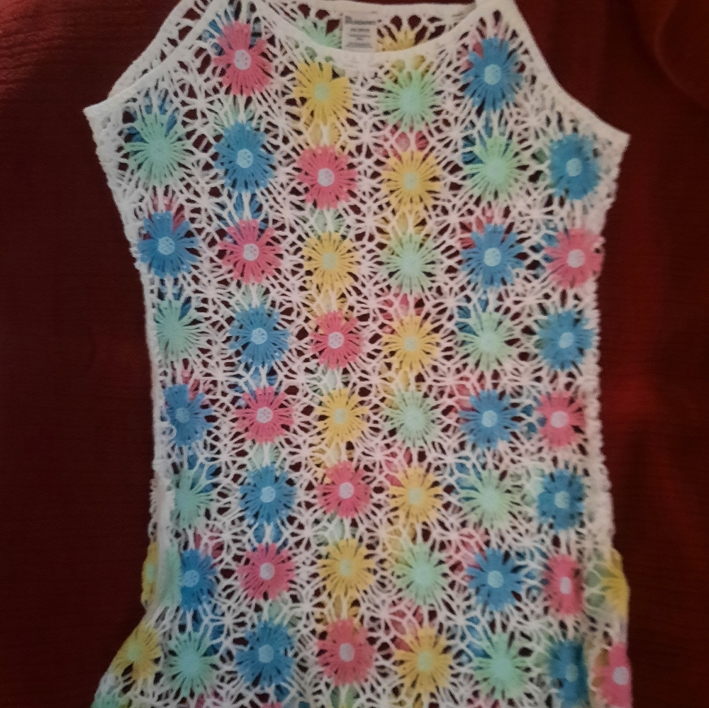 No Boundaries Multicolor Crochet Mini Dress